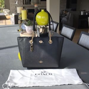 Brand new Coach pebble chain tote 2 with dust bag